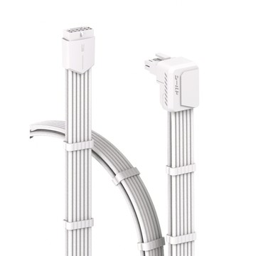 EZDIY-FAB 盾系列 正向 STD 90度 12V-2x6 GPU 轉接延長編織線 黑/白 PCIe 5.1