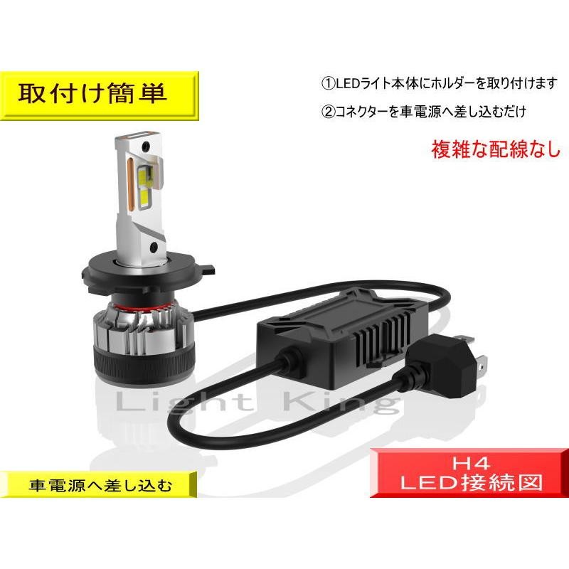 最新最強 40000lm超え LEDバルブ 超爆光 H4 ヘッドライト用 160W 6500K x 2本 新基準車検対応 | LINEショッピング