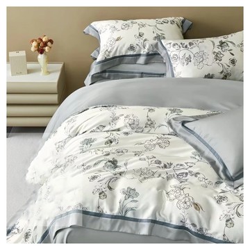 貝淇小舖 60支100%天絲床包兩用被 - 蘭精集團授權品牌 獨特的濕度調節功能 親膚性的新時代纖維 保持恆溫的纖維特性  加大  慕絲  床包+兩用被+枕套