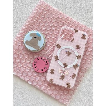 ins磁吸支架適用vivoX100/X30/60/x70/80/y78手機殼X90可愛趣味小狗y76s軟套S18e/S12/15PRO萌系Y33e/31s女新