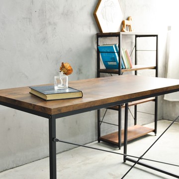 書桌 電腦桌 辦公桌 一體成形桌面 仿古木紋 MIT台灣製【51802】特斯屋