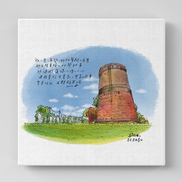 【Littse原創設計】虎尾街景_建國眷村 | 20×20CM 無框畫