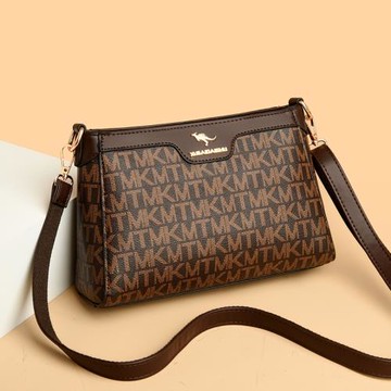 高級感輕奢印花單肩斜挎休閑小包女包2025新款中年媽媽軟皮大氣潮