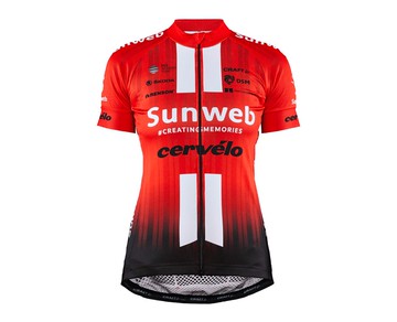 瑞典CRAFT Team Sunweb 短袖女車衣【車隊版】1908575-426000 紅色