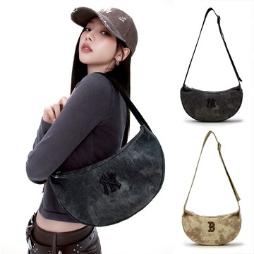 MLB 復古水洗腋下包 肩背包 洋基/紅襪隊 (3ABQBV45N-兩款任選)【官方旗艦店】