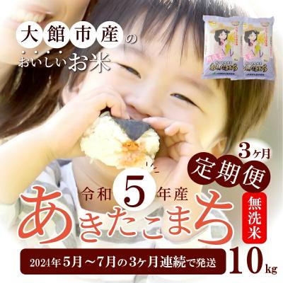 ふるさと納税 大館市 令和5年産秋田県大館産あきたこまち無洗米　10kg(5月〜7月配送)