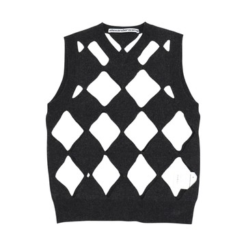 alexanderwang 斜紋菱格V領背心
