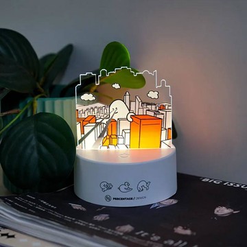 【Breezeonline南山主題快閃】PERCENTAGE 壓克力燈-城市怪獸款