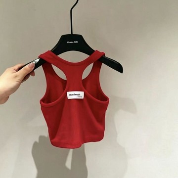 Mimo⭐夏季男童小貼標工字運動背心吊帶女寶修身背心