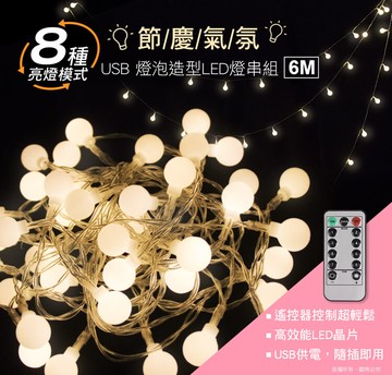 usb 燈泡造型節慶氣氛led燈串組