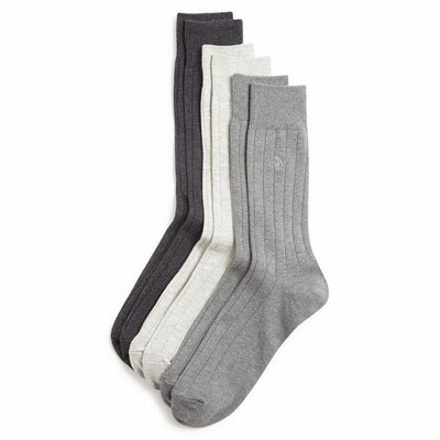 ラルフローレン メンズ 靴下 アンダーウェア Solid Ribbed Dress Socks Pack of 3