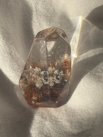 紅幽靈 白幽靈 橙幽靈 水晶 隨型 手把玩 天然原石 水晶原礦