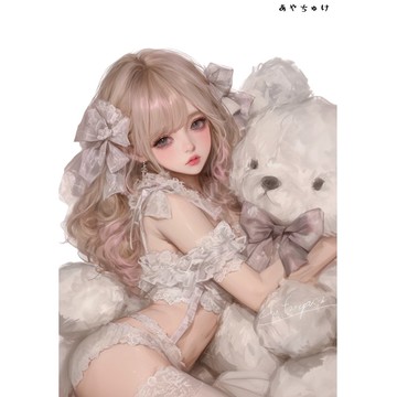 【3 月新品 2】07-095-0009 人物貼紙 動物與甜美蕾絲