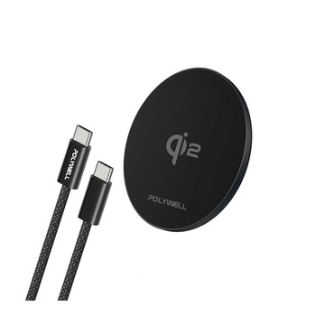 POLYWELL Qi2 15W無線磁吸充電盤組