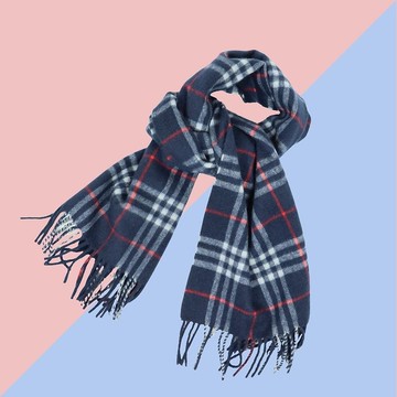 BURBERRY 喀什米爾 格紋圍巾 - 01072