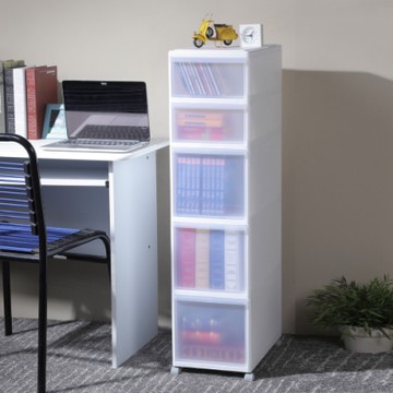 KEYWAY 聯府 日奧綜合五層收納櫃(附輪)82L-1入組