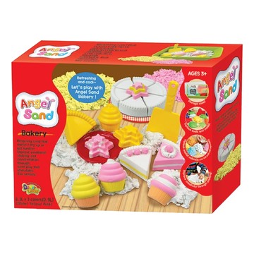 Donerland 天使沙蛋糕遊戲組 內含動力沙 附收納箱及模具  多色  1.345kg  1組