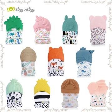 【LMW親子選品】🌿美國Itzy Ritzy - 咬手手🌿 固齒器 手套固齒器 食品級矽膠 無BPA 多元感官刺激