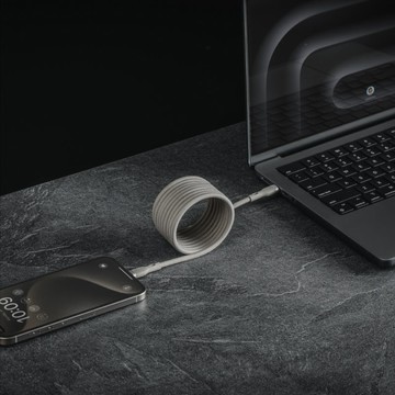 Magnetic Wire 60W｜1.5M 磁吸快充/傳輸編織線(USB-C to USB-C) 灰色/Gray
