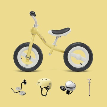 台灣製 rollybike 兒童滑步車 旗艦禮盒 奶油黃