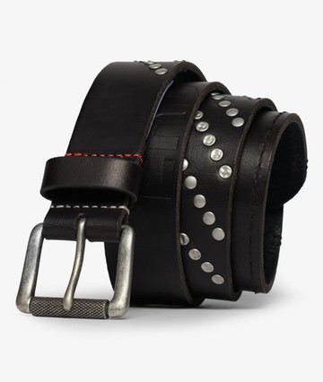 Superdry Men's Branded Buckle Goods Belt Black Size: XL