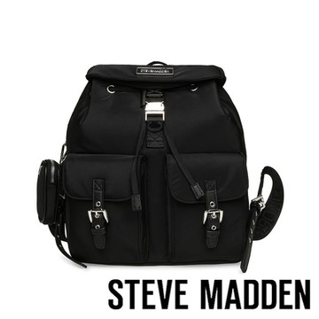 STEVE MADDEN-BROLO-N 多隔層大容量後背包-黑色