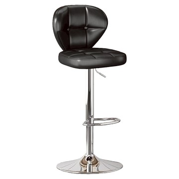 C-FLY 蝴蝶造型皮革升降吧台椅  黑色  1個