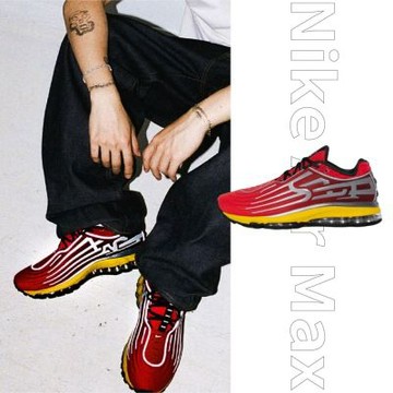 Supreme x Nike Air Max 2001 紅銀漸層黃底 聯名 大學紅 復古球鞋 男鞋 IM7412-600