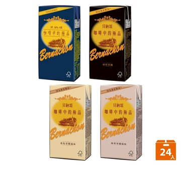 【蝦皮直營】貝納頌 原味咖啡/經典榛果風味拿鐵/重乳拿鐵/咖啡深焙拿鐵 375ml(24入/箱)