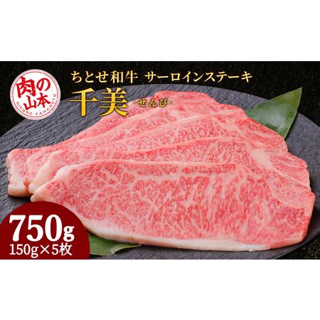 ふるさと納税 ちとせ和牛「千美」サーロインステーキ　150ｇ×5枚＜肉の山本＞ 北海道千歳市