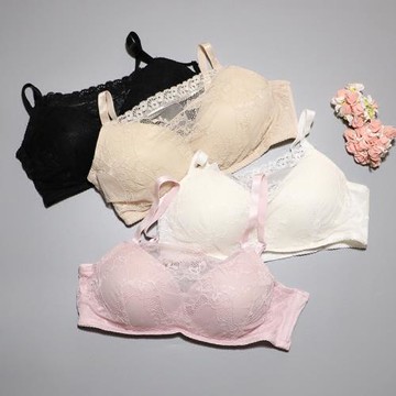 出口日本100%桑蠶絲真絲針織蕾絲抹胸防走光無鋼托圈保健內衣文胸