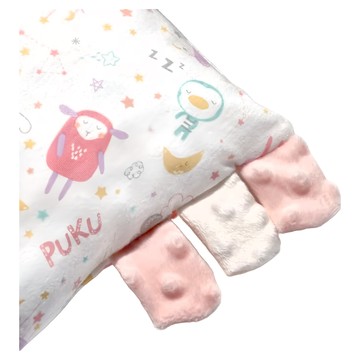 PUKU 藍色企鵝 Sleepy軟軟安撫Q抱枕 舒適安撫 幫助寶寶感官發展  42 x 20cm  粉色