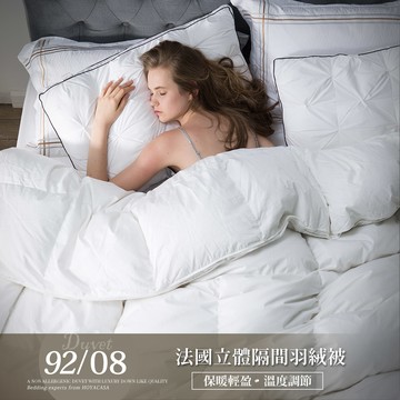 (單人/雙人/加大) / 92/8法國立體隔間羽絨被 / 羽絨之戀 / HOYACASA