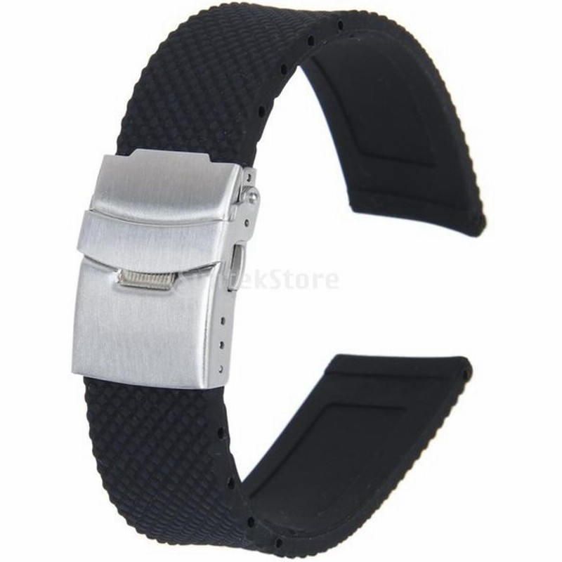 時計バンド 交換ベルト シリコン 腕時計ストラップ 防水 22mm ブラック 高品質 通販 Lineポイント最大0 5 Get Lineショッピング