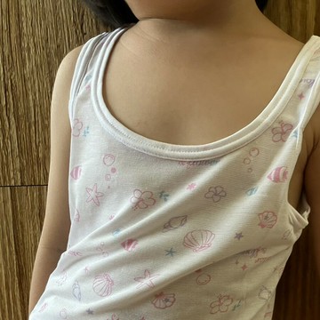日式薄透柔軟兒童內衣-白色