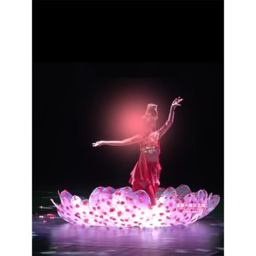 舞蹈超大手工紗質中間站人蓮花寶座荷風盛世獨舞道具表演仿真荷花