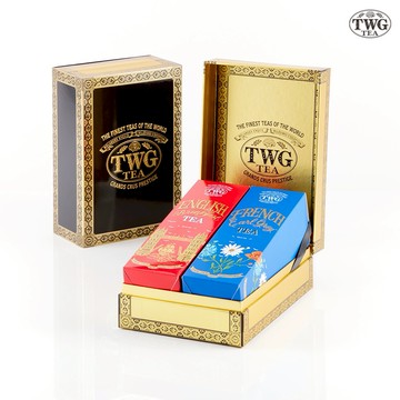 【TWG Tea】時尚茶罐雙入禮盒組 法式伯爵100g+英式早餐100g(紅茶) ｜馬年送禮、禮物
