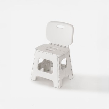 麥地奇靠背止滑折合椅 32.3CM 奶油白