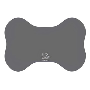 WoW WoW 寵物硅藻泥地墊  中(50 x 80cm)  灰色骨頭  1個