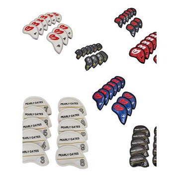 新款高爾夫鐵桿套通用男女款球桿套水晶料桿頭套高檔帽套保護套