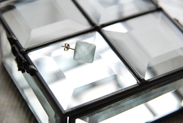 螢石水晶耳針淺綠色 14kgf 一隻耳朵