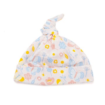 【Deux Filles有機棉】帶結嬰兒帽(蝴蝶)