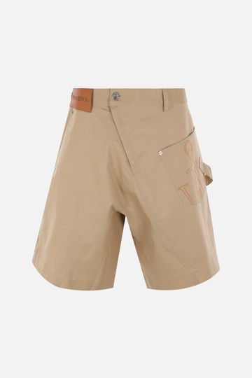 JW ANDERSON cotton short pants with twisted stitchings Man