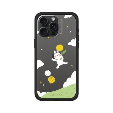 iPhone 15 Pro Max Mod NX 黑 - 懶散兔與啾先生 Lazy Rabbit and Mr.Chu - 蒲公英