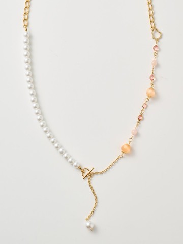 Hebe赫柏女神~純真系列透石膏貝珠長鍊~客製化生日送禮推薦