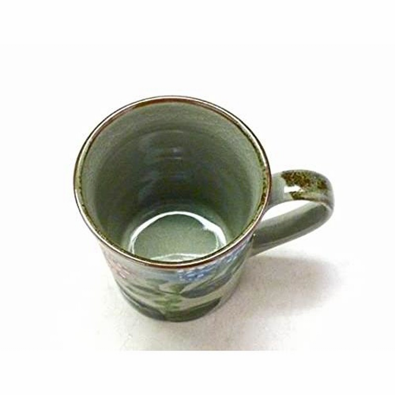 松野屋 キャンバスフラットショルダー 九谷焼 ペアカップ＆ソーサー 風神雷神 磁器 裏絵