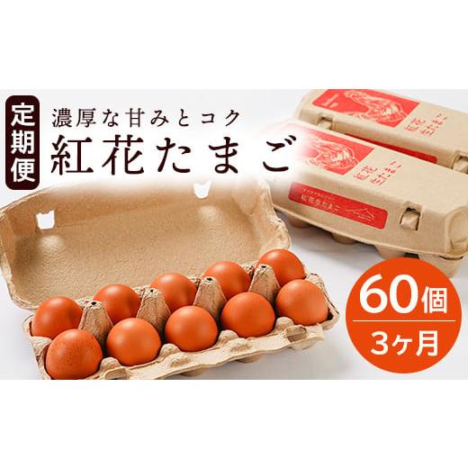 ふるさと納税 山形県 米沢市  紅花たまご60個セット 10個×6パック／月 [026-003]