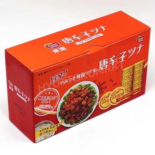 東遠 唐辛子ツナ 旨辛！ やみつき韓国ツナ缶 大容量 100g×12個 韓国売り上げNo,1 おかずに！おつまみに！ [6]