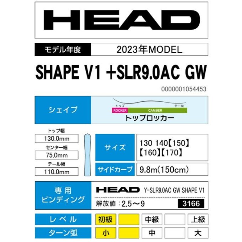 HEAD SHAPE V1 160初級者中級者