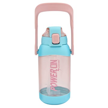 GOZENBO 御膳坊 可提式手機架彈蓋水壺 1200ml  粉色 + 藍色  1.2L  1個